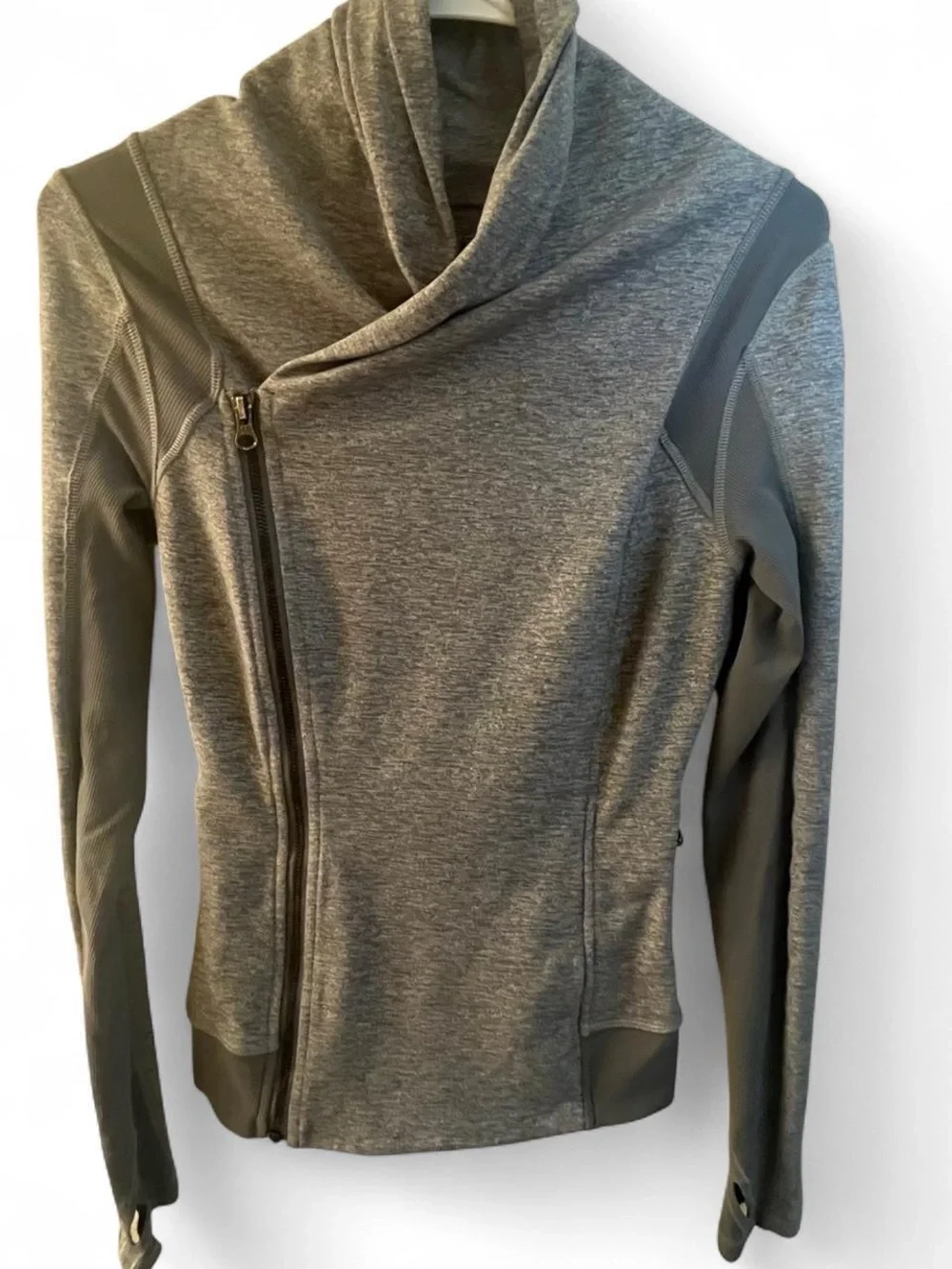 Lululemon Bhakti Yoga Heather Gray Athletic Zip Jacket - Picture 3 of 7